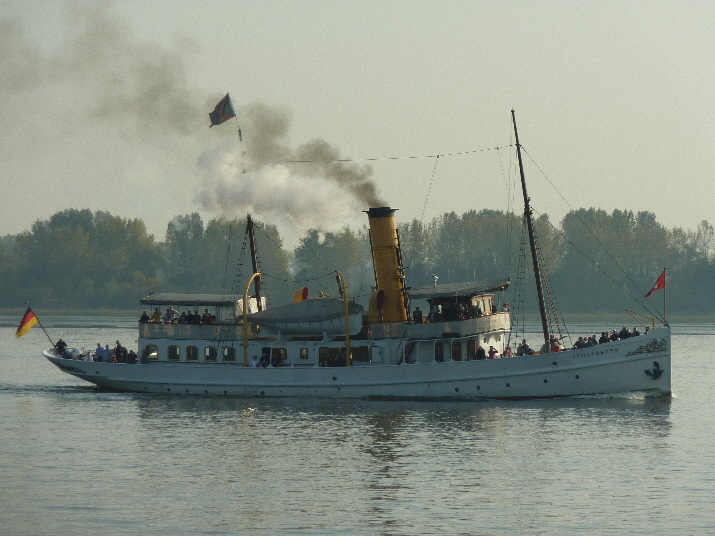 Altes Dampfboat auf der Elbe / old steam boat on the river ELBE