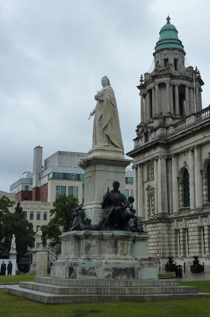Queen Victoria in front of the townhall, Belfast Northern Ireland